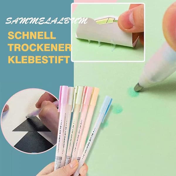 limstiftpenne, hurtigtørrende lim til scrapbooking, lim til stofpenne, flydende lim til scrapbooking, farverig hurtigtørrende lim til scrapbooking
