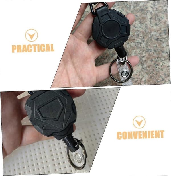 2-pack infällbara nyckelringar elastiska spännen set för camping