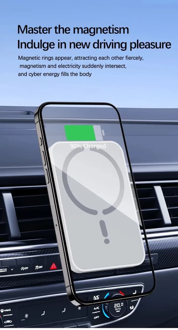 15W Magnetisk Trådløs Biloplader til iPhone 12-16 Pro Max - Hurtigopladning[JUN]