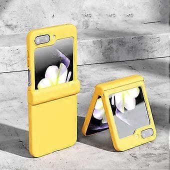 Hinged Case for Galaxy Z Flip 5, Shockproof Protective Case for Galaxy Flip 5 5g (Yellow)