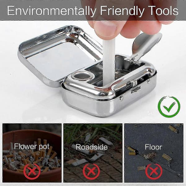 Compact Travel Ashtray for Portable Use with Elegant Design