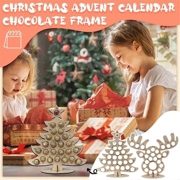 Julekalender i træ Juletræ Nedtælling B