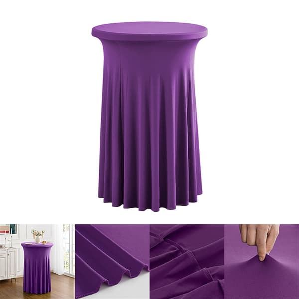 Cocktail Table Covers with Ruffled Skirt, Stretchy, Fitted Cocktail Tablecloths
