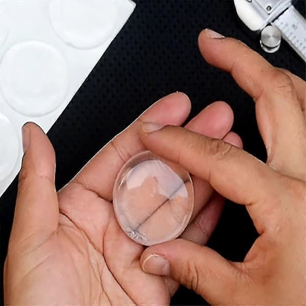 Door Knob Wall Protector, 6pcs Transparent Round Soft Rubber Wall Protector Self-Adhesive Door Handle Bumper