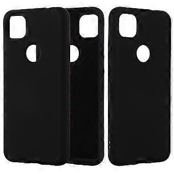 Washable Phone Case Drop Protection Phone Cover Silicone Microfiber Inner Case Compatible for Pixel 4a (Black)