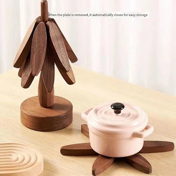 |NN| Træunderlag til varme retter, træunderlagssæt, underlag til tekande, varme gryder