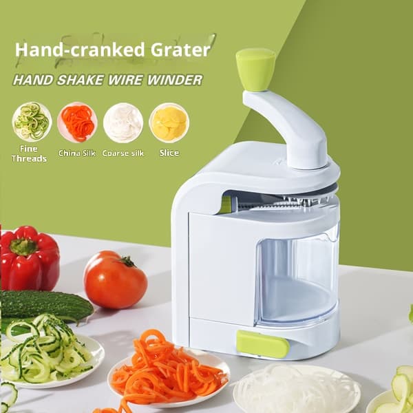 Grøntsagsspiralizer Zucchini Noodles Maker – 4 indbyggede spiraliseringsblade