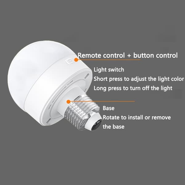 E26/E27 LED Bedside Night Light, 3-Color Dimmable Ice Globe Lamp, with Remote Control, Timer, Ideal for Table and Wall Mounting