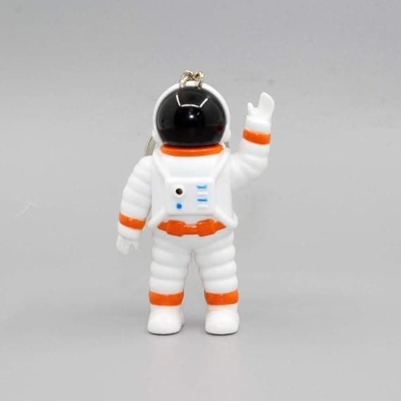 2 stk Astronaut LED Nøgleringe Lysende Nøglering Musik Lyd Bilnøgle
