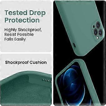 Designat för iPhone 14 Pro Skal, Silikon 6.1in, Midnattsgrön