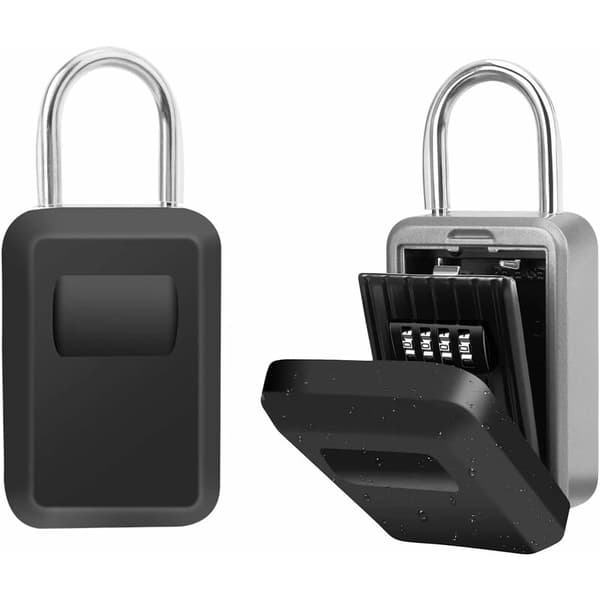 Key Security Box with 4-Digit Combination Code, Wall-Mounted Key Security Box Zinc Alloy Waterproof Key Box for Home, Office and Garage