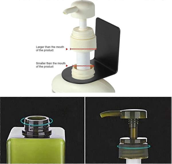 Dispenserholder, 4-delt såpedispenser, Veggmontert sjampoholder, Såpe
