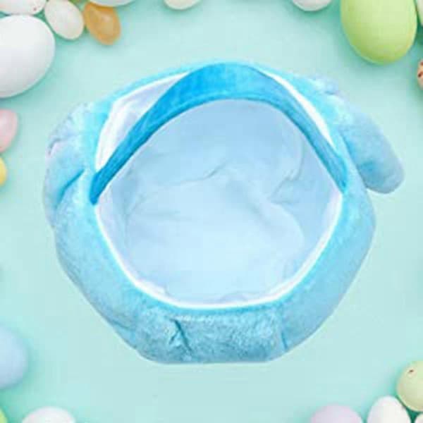 Plush Easter Bunny Basket With Long Plush Ears Personalized Egg Hunt Easter Bags For Gift Storage