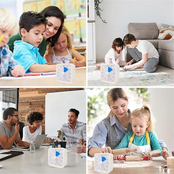 60-minutters visuell timer for barn, timer med stille drift gul [DB]