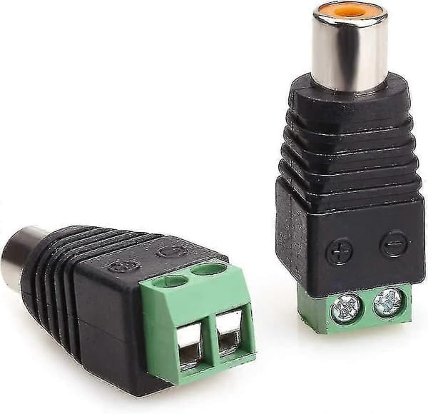 Fe-stik, Phono Fe til skrue O/videostikadapter til CCTV-kamera (2-pak)