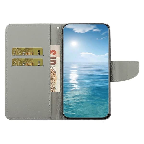 TKdaddy for Samsung Galaxy A17 5G Case Pattern Print Protective Leather Folio Phone Case with Wrist Strap Three Cats