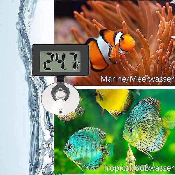 Digital akvarietermometer, sötvatten- och saltvattentermometer, akvarietermometer