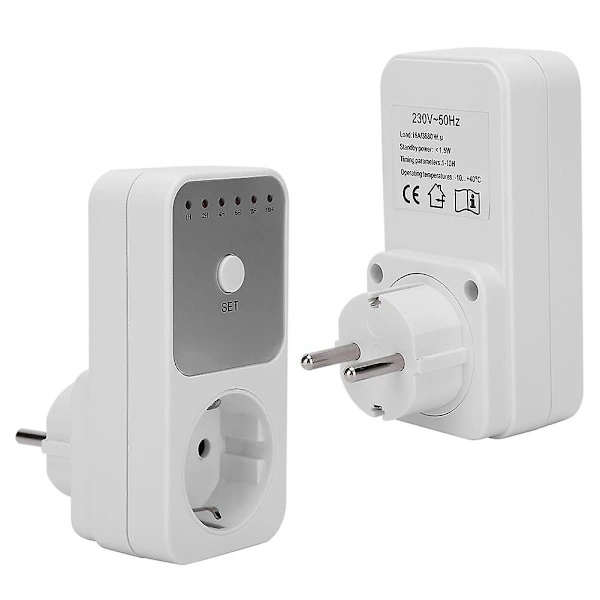 Countdown Timer Socket with 1-10 Hour Settings for Household Appliances (EU Plug)