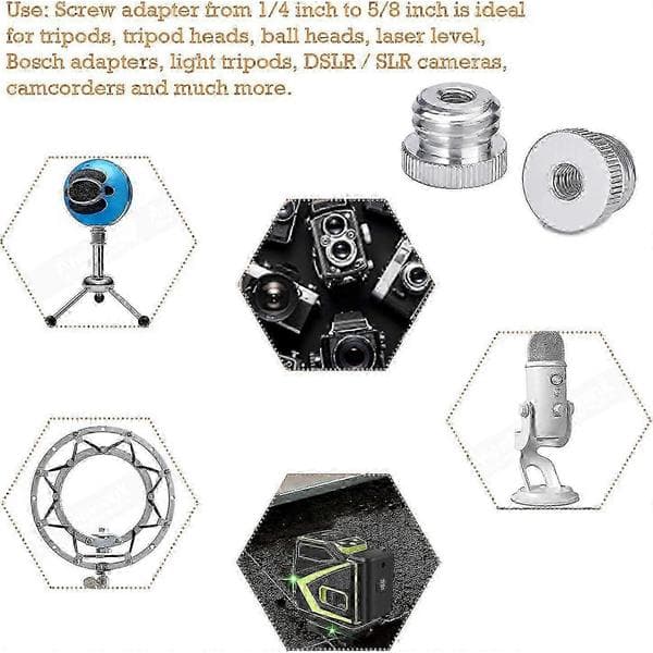 1/4 \"-20 - 5/8 \"-11 1/4 \" - 5/8 \" kierreadapteri Bosch-laservaaitusjalustan adapterille