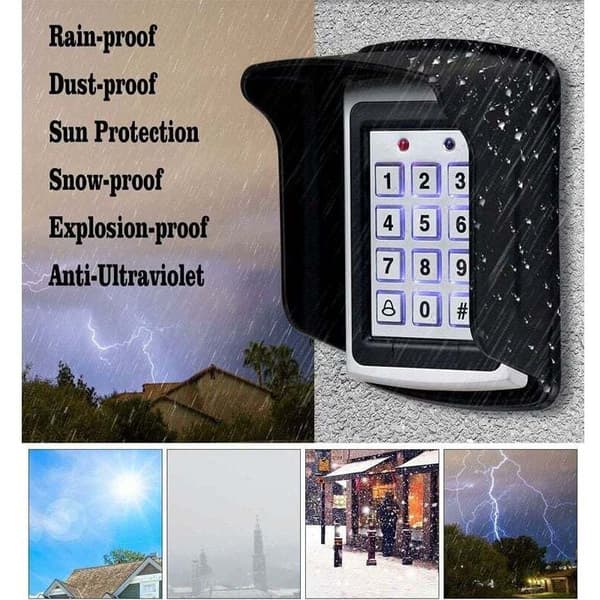 1 st Regntätt Skydd för RFID Knappsatskontroller/Dörrklocksskydd/Fingeravtrycksläsare, Vattentätt Skydd för Passerkontrollutrustning