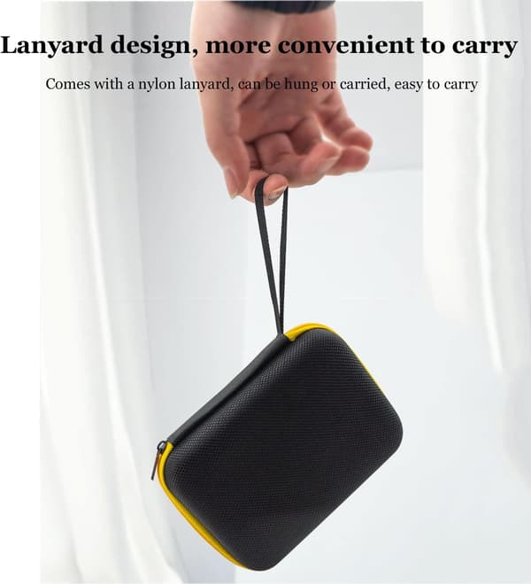 Handheld Game Console Hard Case, EVA Protective Case Compatible with RG353V/R36S Handheld Game Console Storage Bag (Black)