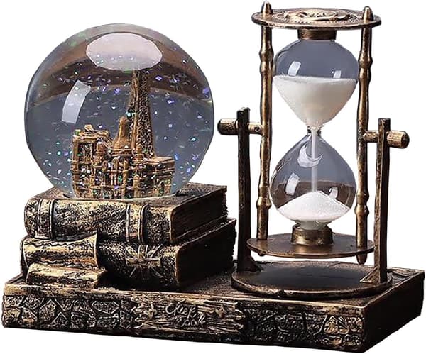 LED Musikkrystal Snebold med Timeglas Timer Boligindretning