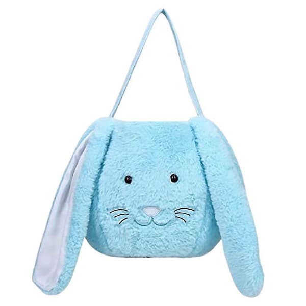 Plush Easter Bunny Basket With Long Plush Ears Personalized Egg Hunt Easter Bags For Gift Storage