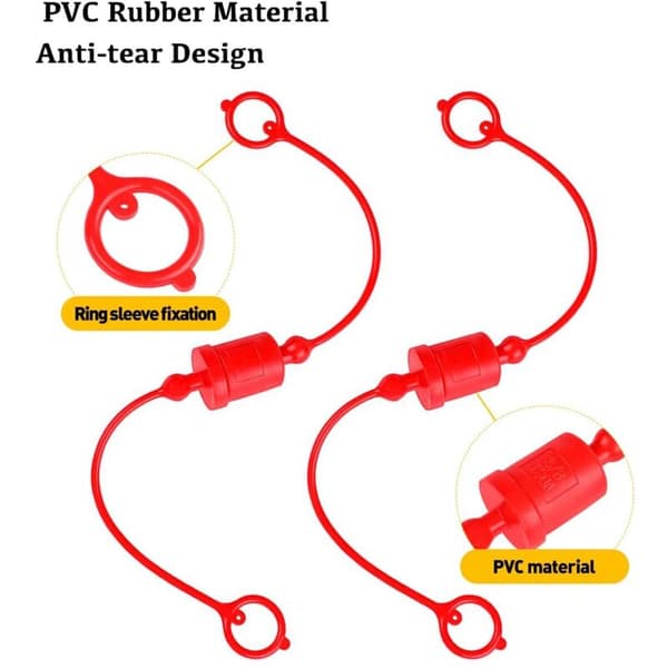 Hane støvhætte og fatningsdæksel til hydraulisk kobling -A 3/4, egnet til hydraulisk lynkobling