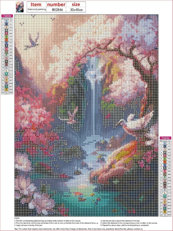 30*40 cm DIY Diamantmaling, 5D DIY Diamantmaling Komplet Sæt, Diam