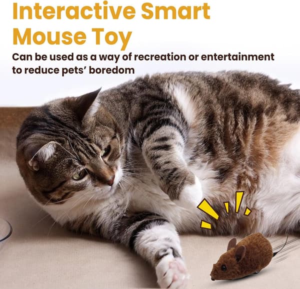 Electric Mouse Cat Toy - Interactive Moving Toy | Battery-Powered Mouse with Realistic Movement Function
