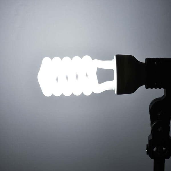 Anoer Spiral Fluorescent Lamp 45W 5500K Daylight E27 Socket Energy Saving Bulb for Studio Video Lighting, EU AC220V