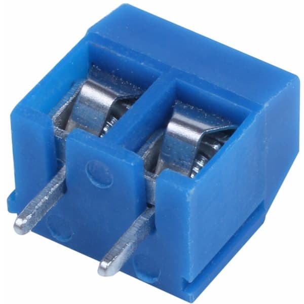30 stk. 2P PCB-monteret skrueterminalstik 2-vejs 5,08 mm afstand blå