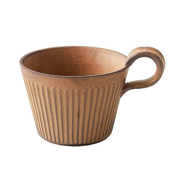 Stoneware Cup Handmade Japanese Retro Coffee Cup Ceramic Breakfast Cup Cappuccino Cup For Fr