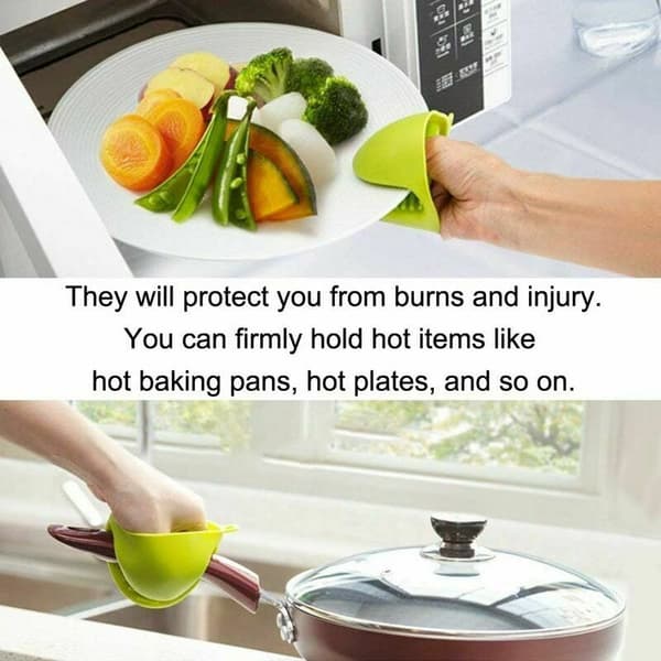 6 Pieces Heat Resistant Silicone Suction Mitts Pot Holders Mini Mitt Oven Kitchen Heat Resistant Solution