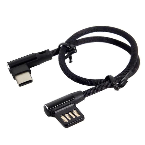 USB-C 3.1 Type-C - vasenkulmainen 90 asteen USB 2.0 -datakaapeli