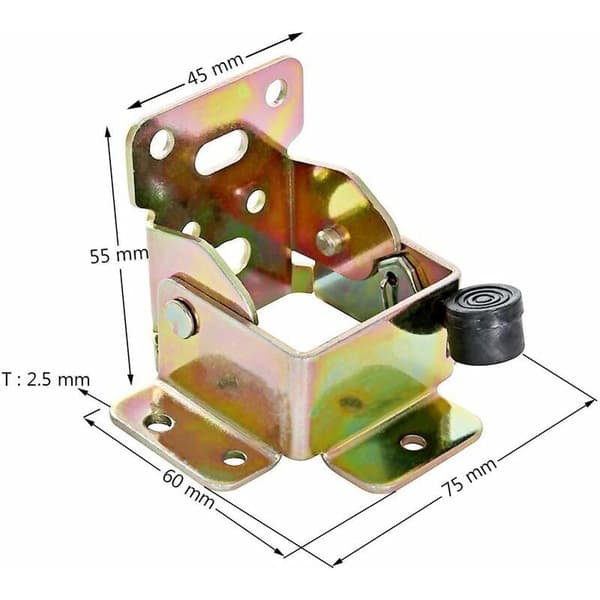 4 pcs 75 x 60 x 55 mm Folding Locking Extension Table Leg Feet Foldable Bracket with 40 Screws
