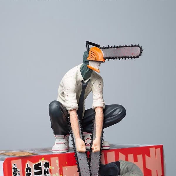 Chainsaw Man leketøyfigur Denji actionfigur anime dukke leker gave pressende boblepynt modell