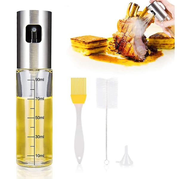 【LD】Oljesspray med graderad glasbehållare - Köksoljespray
