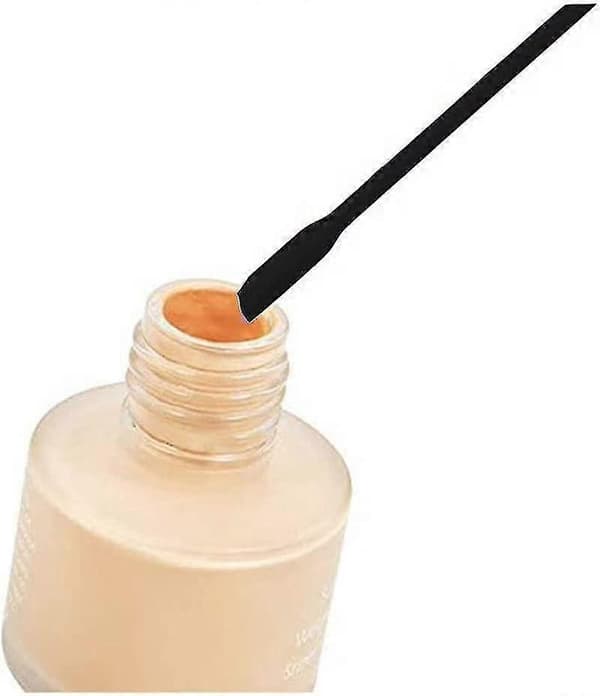Mini silikone spatelsæt 4 dele - Dobbelt-hoved krukkeskraber til makeup og køkken (sort)