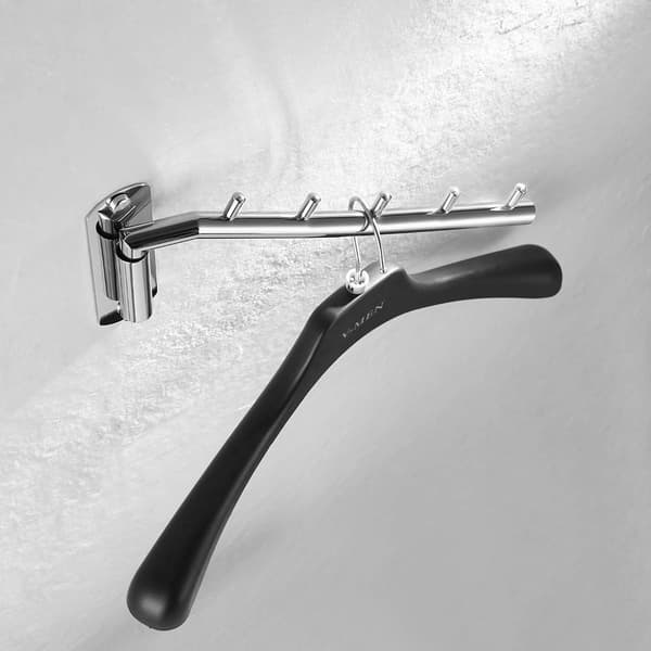 Folding Clothes Hanger, Swivel Stainless Steel Hook, Clothes Drying Rack, Wardrobe Storage Organizer