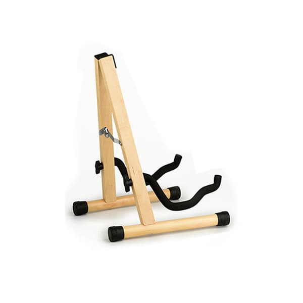 Massivt trestativ, elgitarrstativ, sammenleggbart A-stativ for elektriske bassinstrumenter