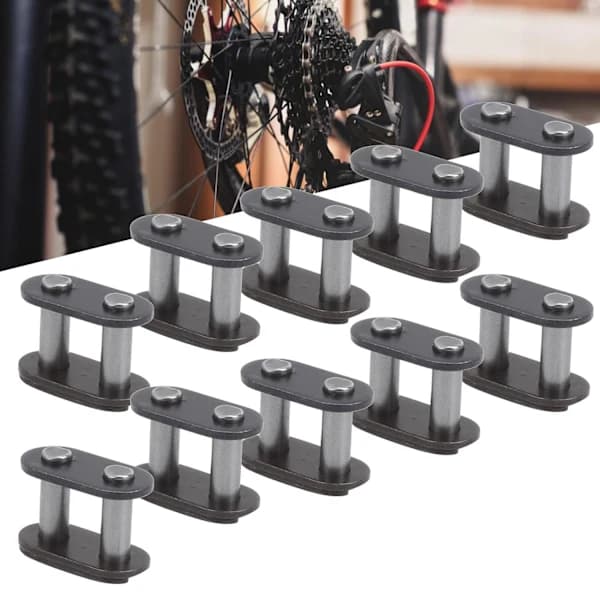 T8f Chain Lock - 10 Pcs Steel Couplings Lightweight Bicycle Chain Durable Chain Locks, A