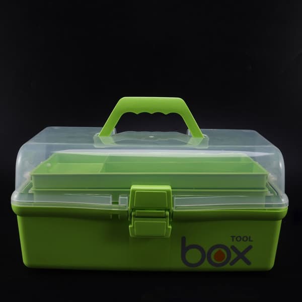 Green Multi-layer Medical Box Plastic Storage Box Portable Plastic Storage Box Office Supplies Storage Box