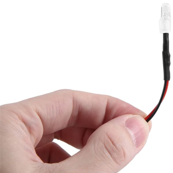 2 stk 8 LED 5mm Forlygter RC Tilbehør LED-lys til 1/10 Drift Modelbil, Hvid Rød og Gul