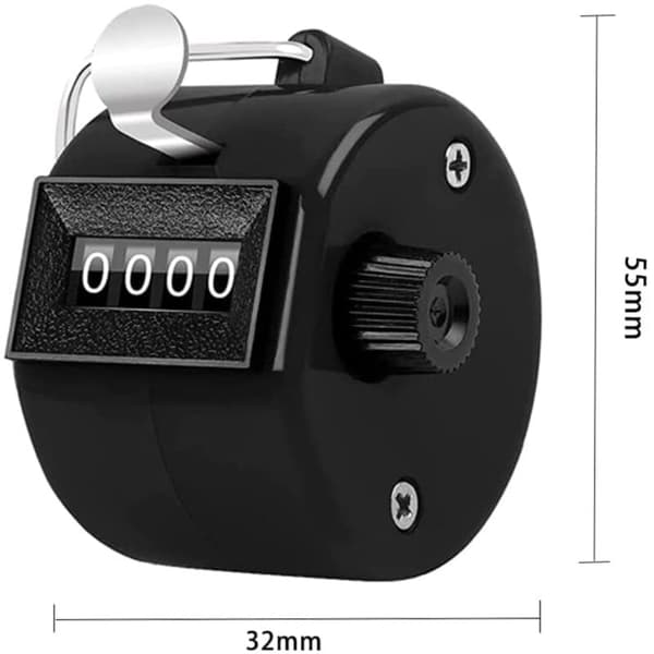 4-pack 4-digit clicker counters, portable mechanical tally counters