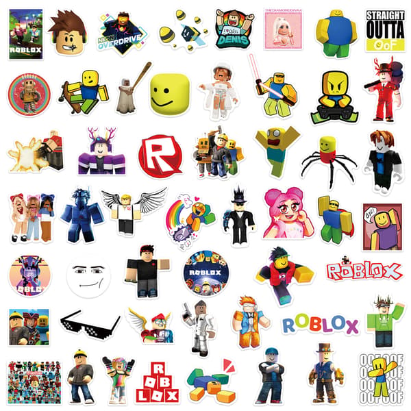 50 kpl/setti Roblox Graffiti-tarrat Pullo Skeittilautatarrat