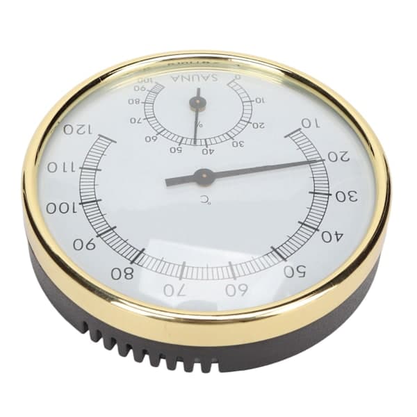 Sauna Thermometer Wall Mounted Clear Scale Physical Induction Stainless Steel Hygrometer