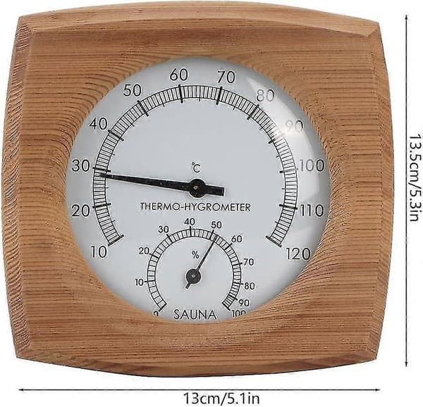 2-i-1 Bastutemperatur Cederträ Termometer Hygrometer Termohygrometer Bastutillbehör