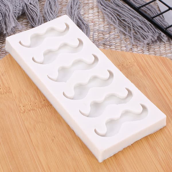 Fairly Odd Novelties Funny Mustache Beard Silicone Mold for Chocolate Candy Gum Paste Cake Decorating Jello Sugar Ice Cube