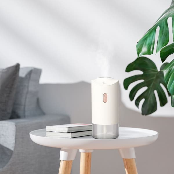 USB Farverig LED Projektor Lys Luftfugter Krystal Projektionslampe Natlampe til Aromaterapi Diffusor Hjem Hvid